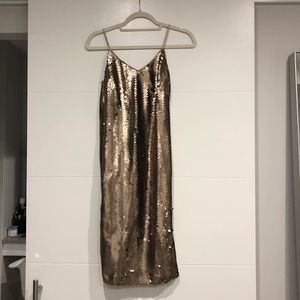 J. Crew Sequin Midi Slip Dress